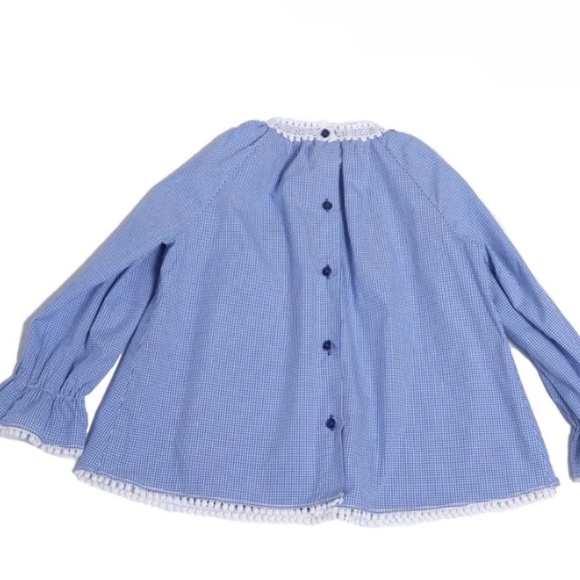 TiA CiBANi KiDS Embroidered Button 5 / 6 Sophia peasant blouse top NWT - Picture 6 of 8